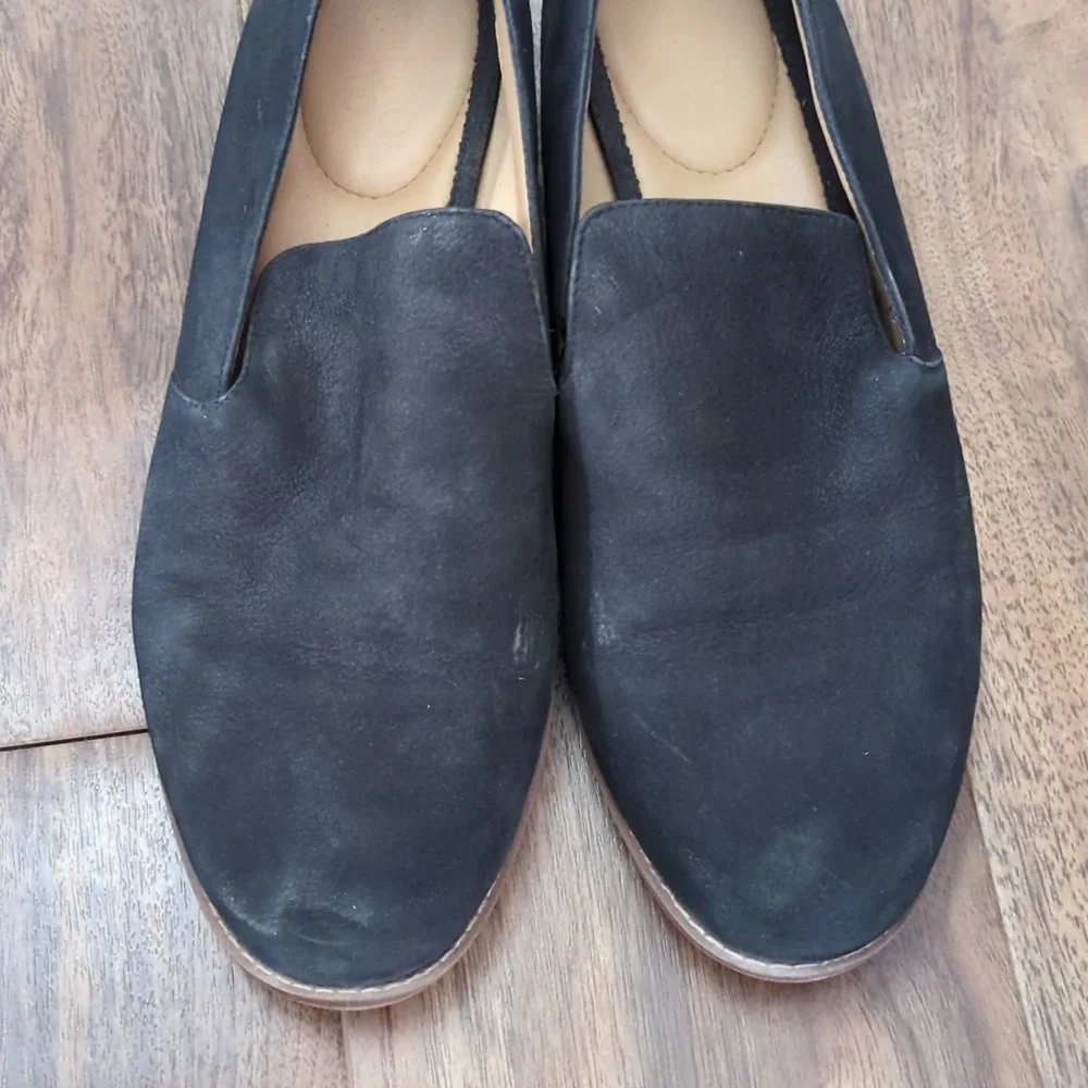 Franco Sarto Black Leather Loafers